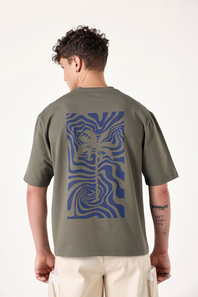 Palm Wave Oversized Tee