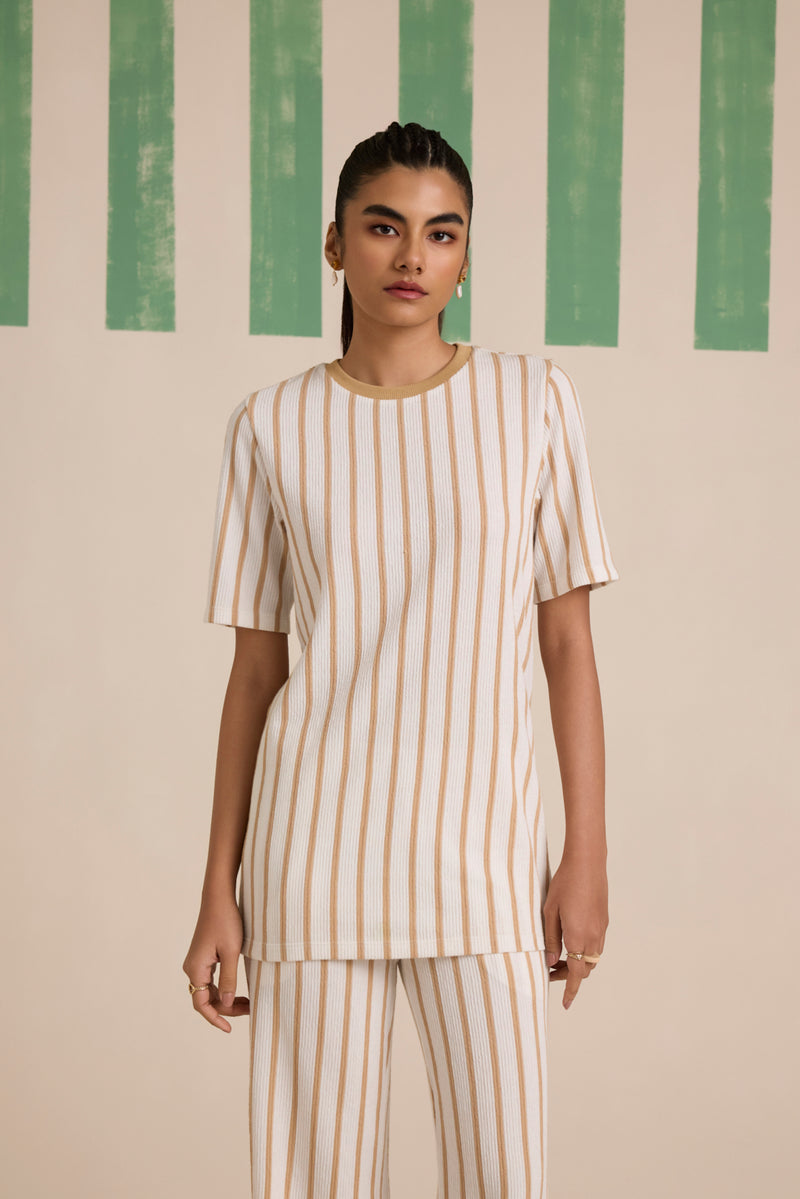 Latte Stride Sleeve Top