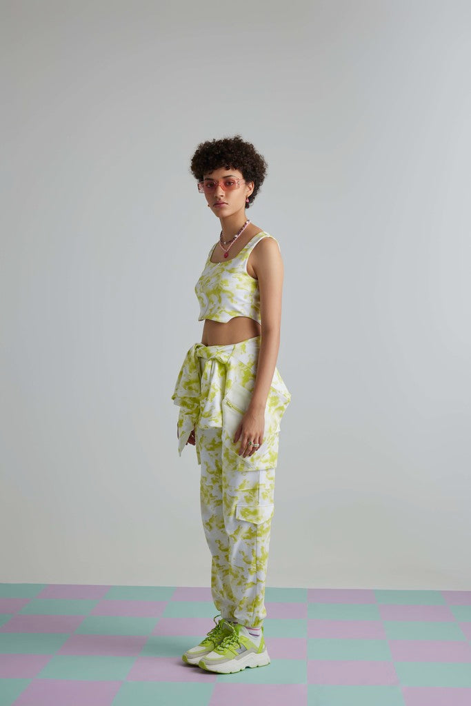 Green Mist Zipper Tank