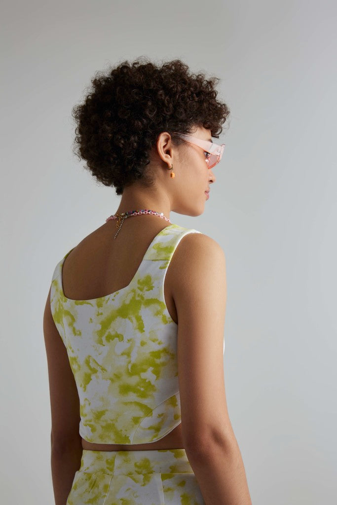 Green Mist Zipper Tank