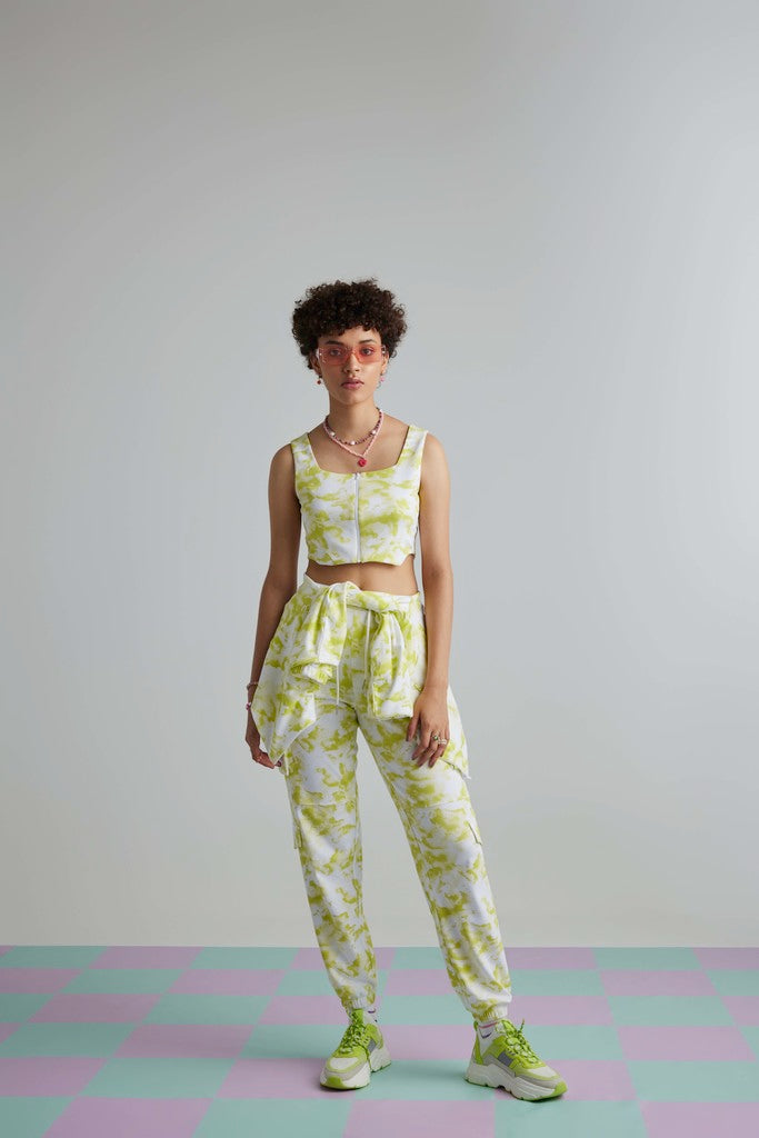 Green Mist Zipper Tank