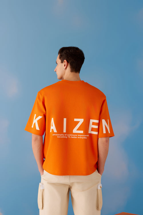 Zen Oversized Unisex Tee - Orange