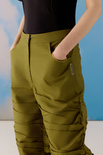 Quirky Ruched Pants - Olive Green
