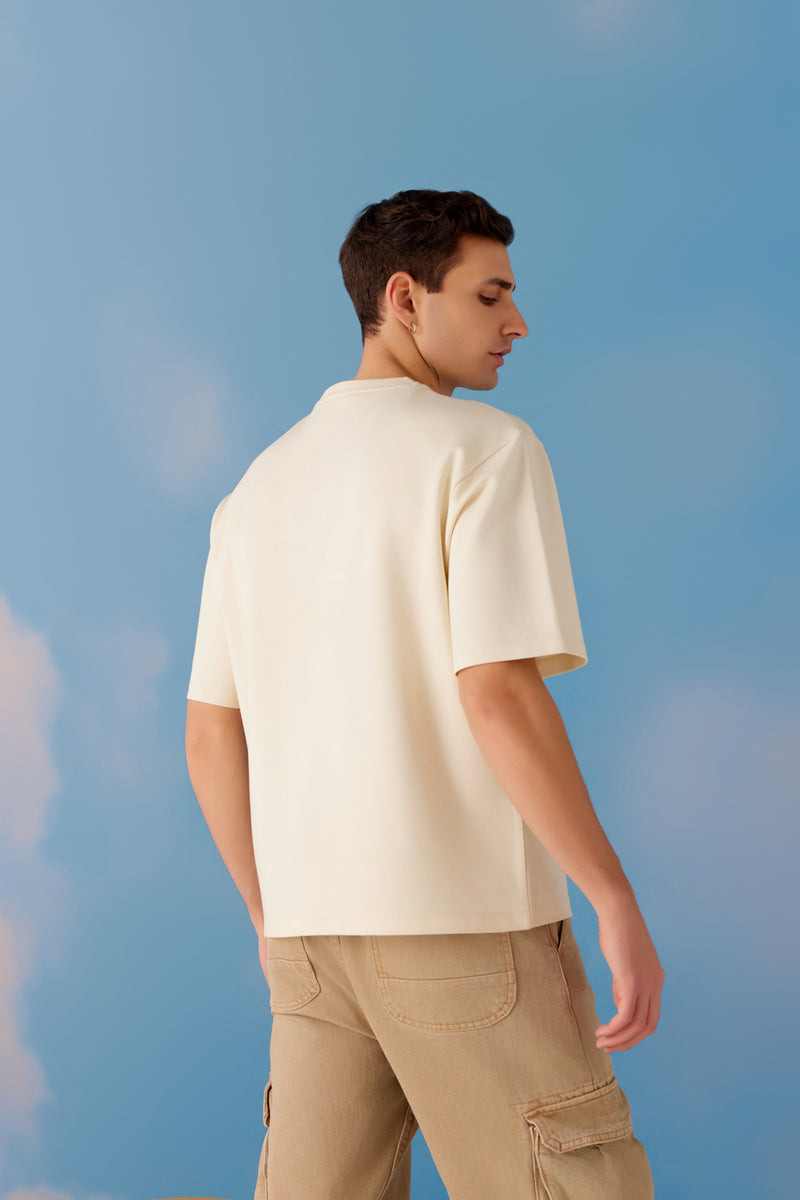 Anomaly Oversized Unisex Tee - Buttermilk