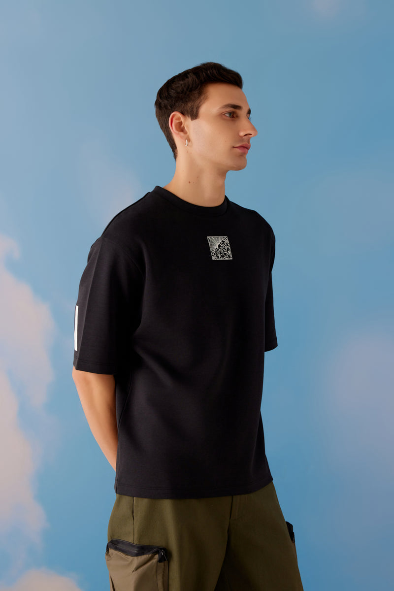 Zen Oversized Unisex Tee - Black