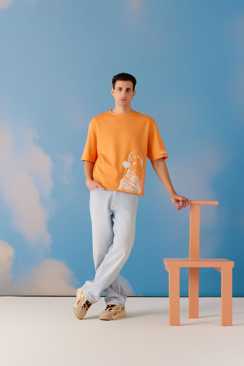 Imperfect Oversized Unisex Tee - Tang Orange