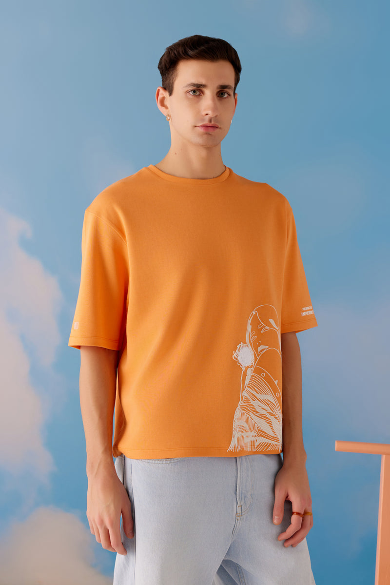 Imperfect Oversized Unisex Tee - Tang Orange