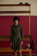 Olive Cinch Dress