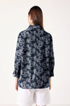 Floral Blaze Denim Unisex Overshirt