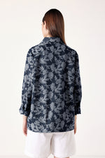 Floral Blaze Denim Unisex Overshirt