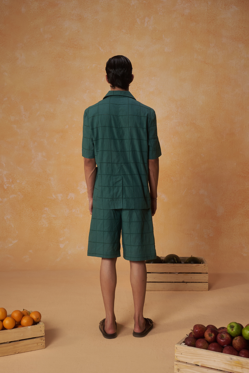 Unnie Schiffli Green Co-ord Set