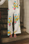 White Botanica Printed Pants
