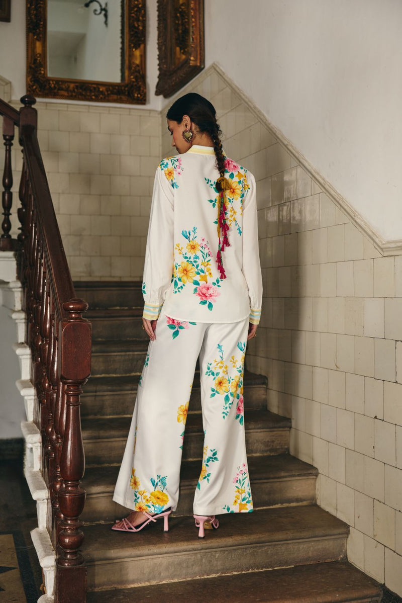 White Botanica Dobby Co-ord Set