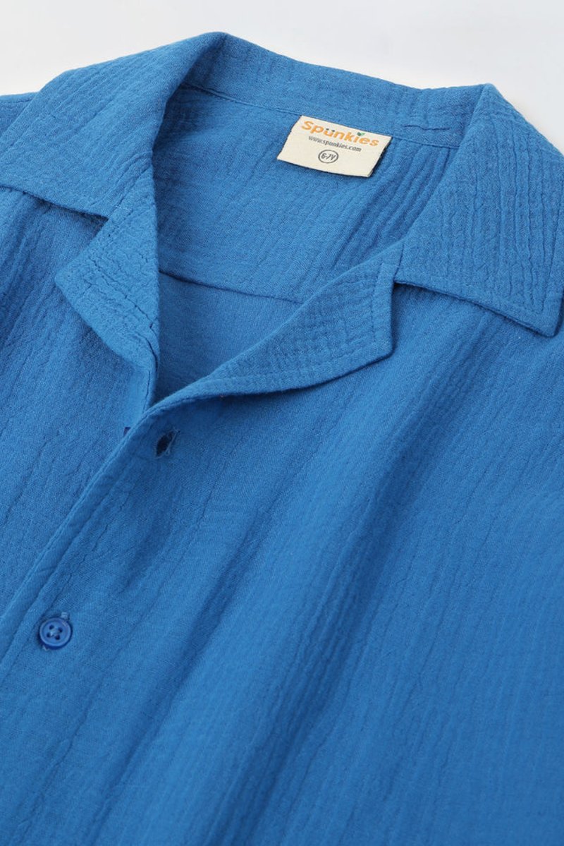 Boys Blue Gauze Summer Sets