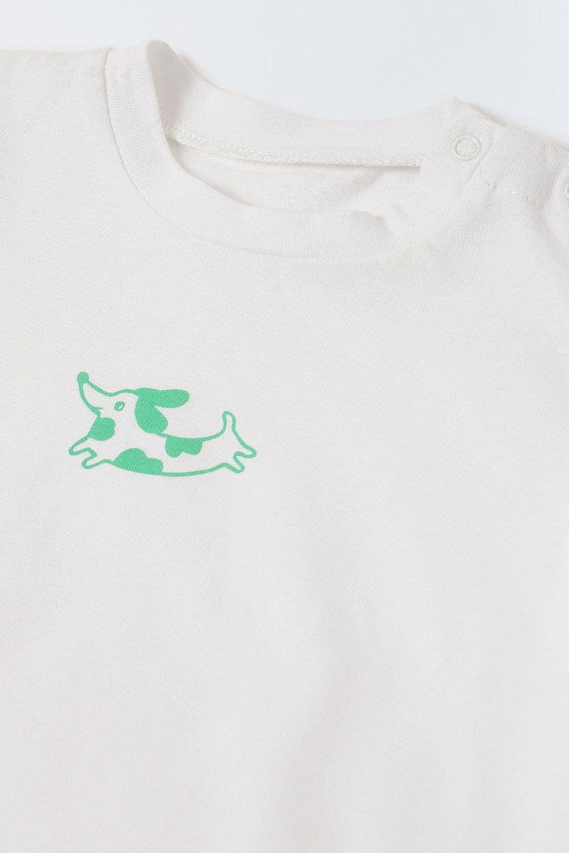 Spunkies Infant Cotton White Full Sleeve Printed Sets