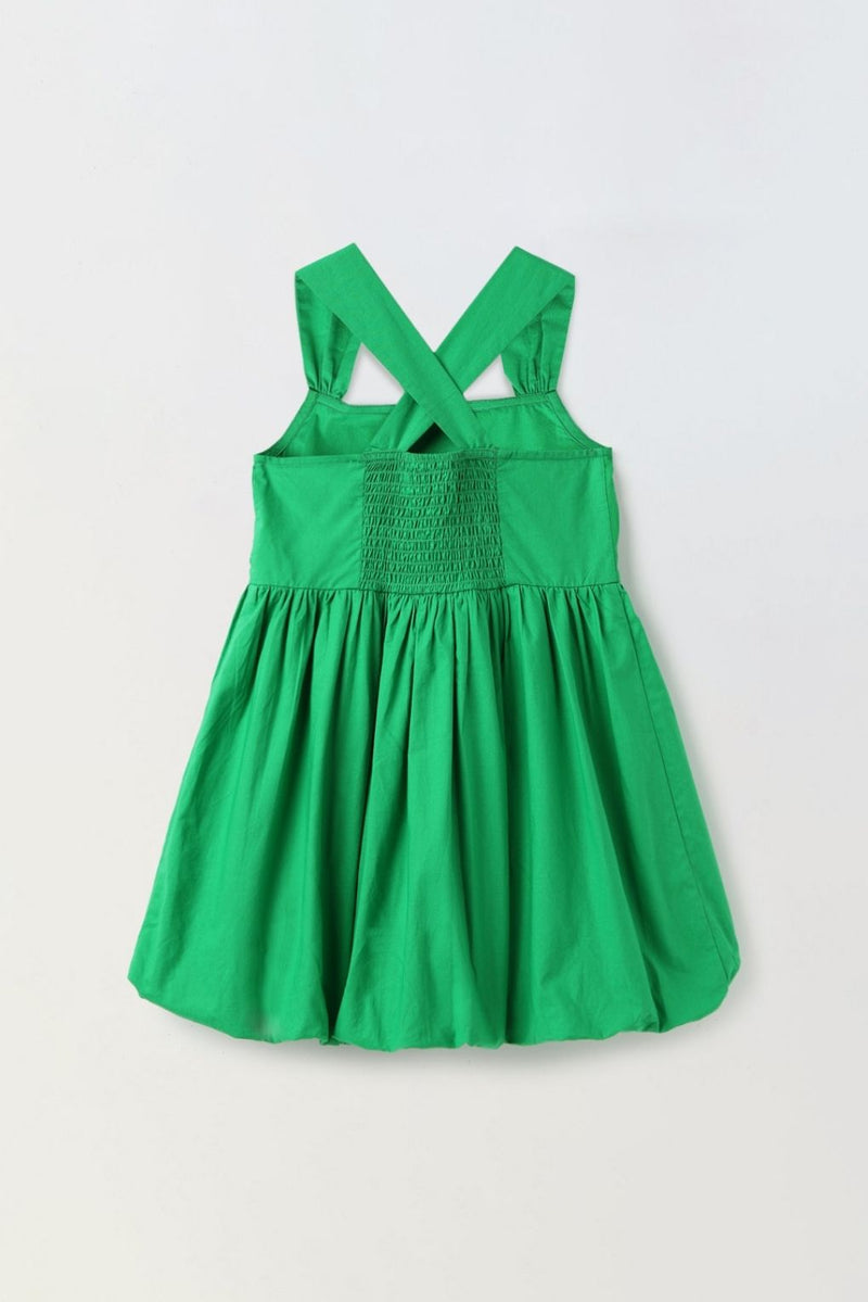 Green Bow A-line Dress