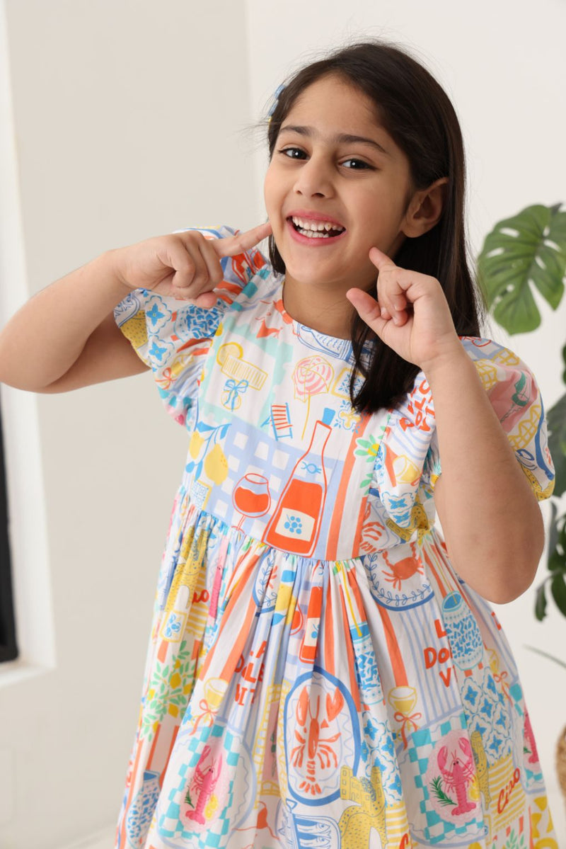 Spunkies Girls' Multi Color A Line Dress Regular price