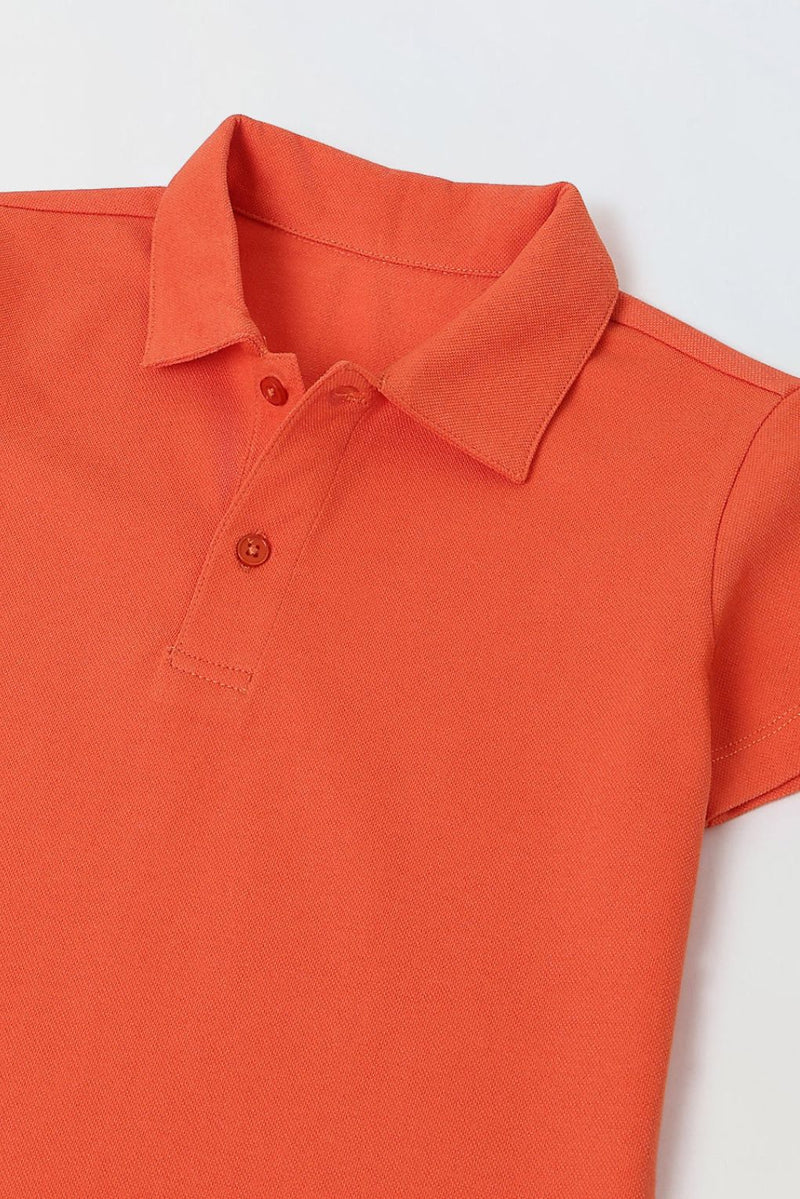 Spunkies Rust Collar Short Sleeves Polo Tshirt
