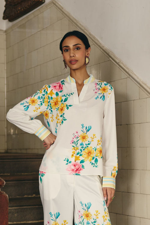White Botanica Dobby Tunic