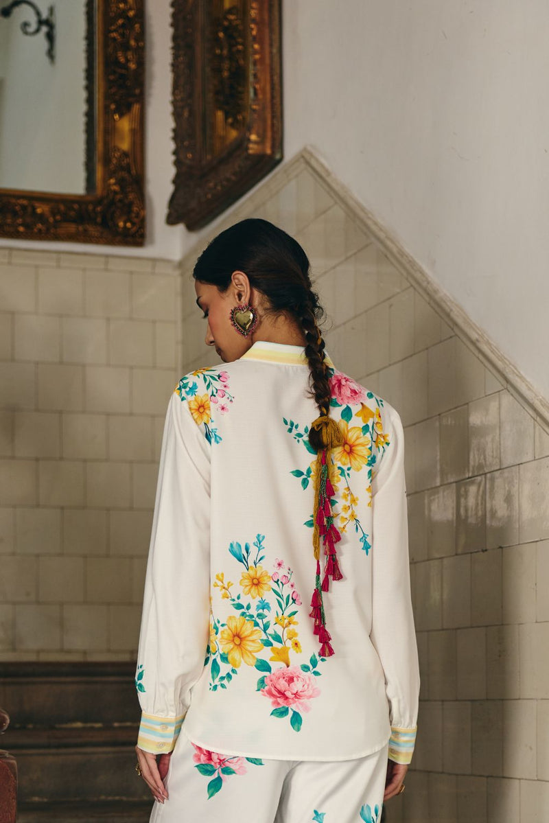 White Botanica Dobby Tunic