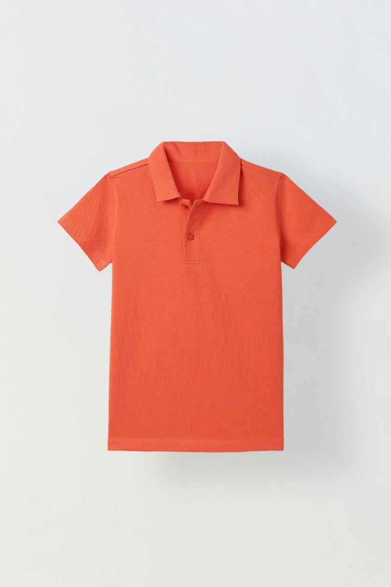 Spunkies Rust Collar Short Sleeves Polo Tshirt