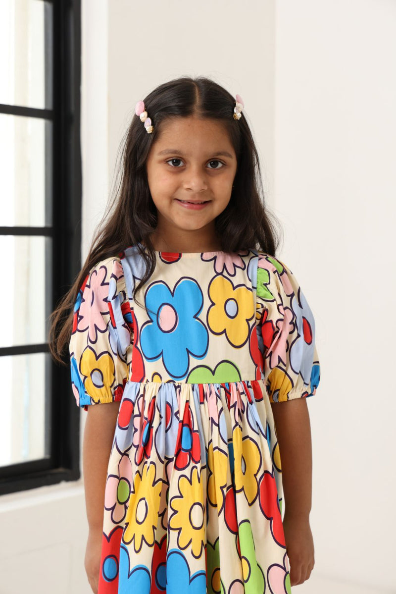 Spunkies Girls' Floral A-Line Dress
