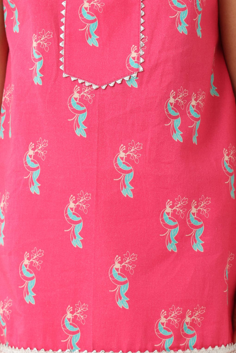 Spunkies Girls Pink Sleeve Less Set