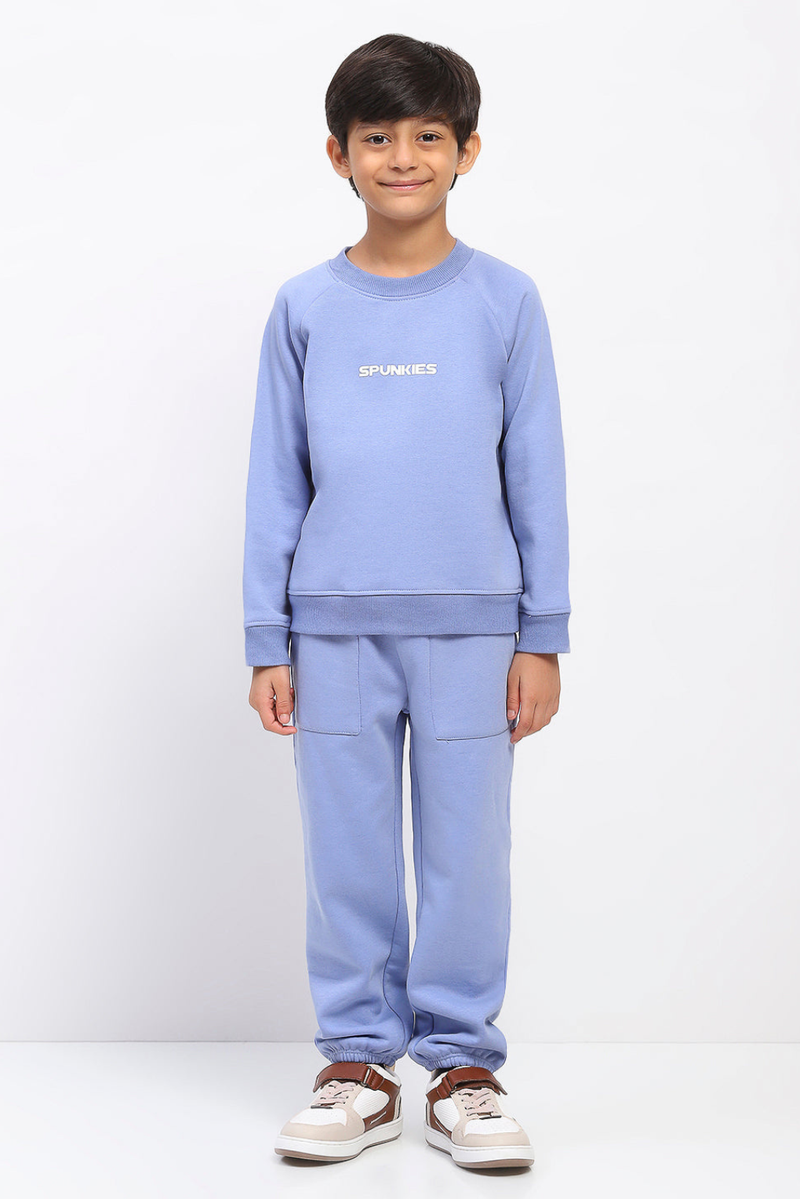 Spunkies Boys Blue Long Sleeve Sweatshirt Set