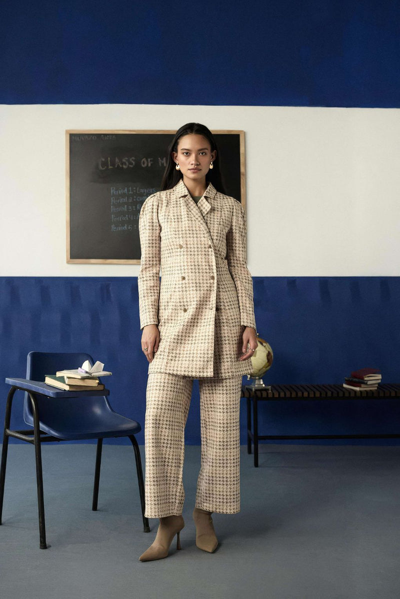 Monochrome Weave Blazer