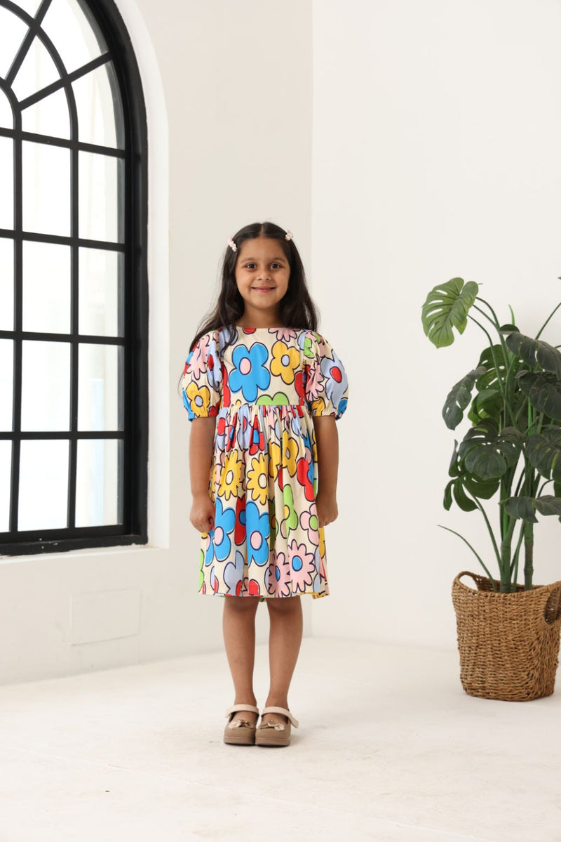 Spunkies Girls' Floral A-Line Dress