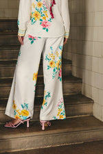 White Botanica Printed Pants