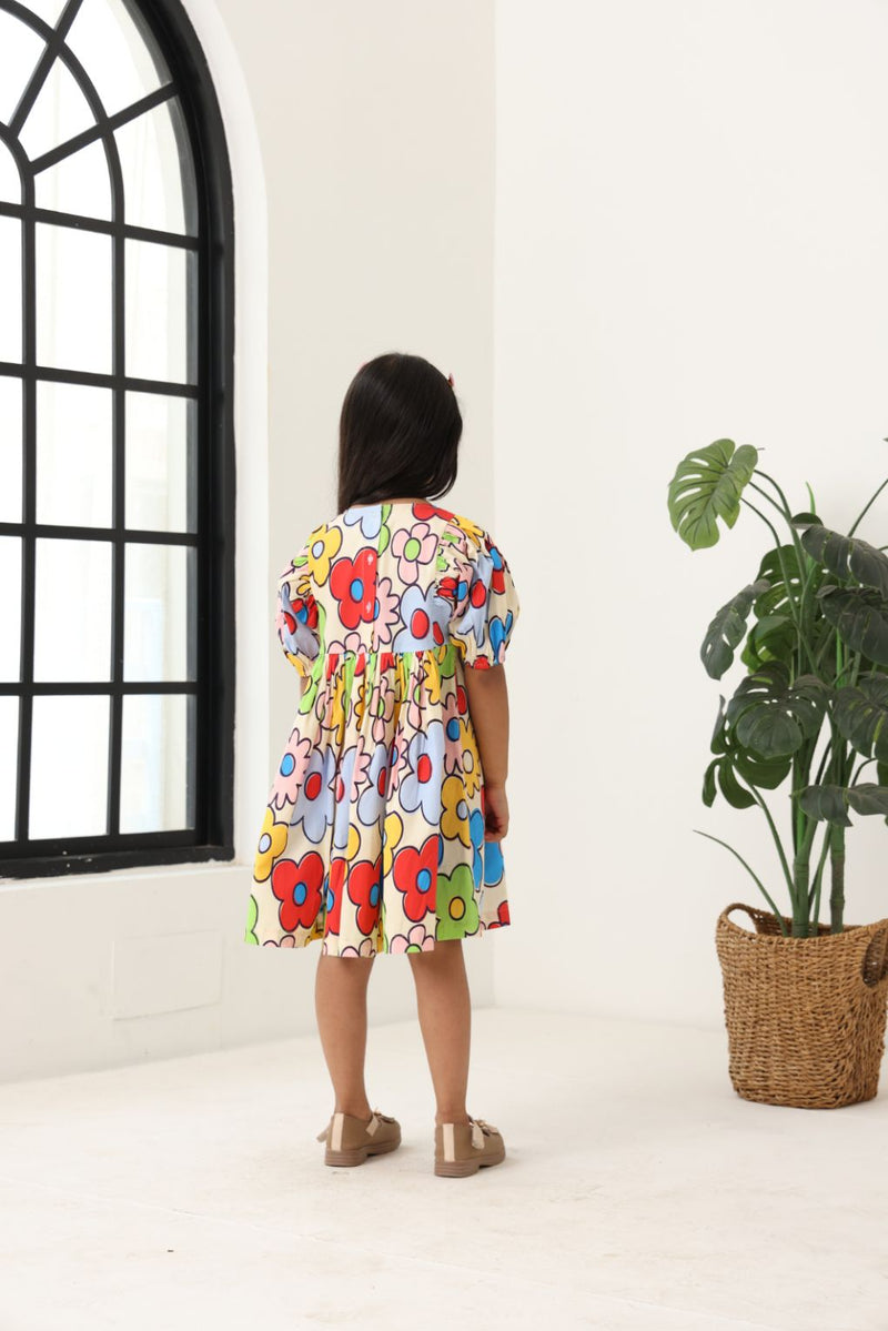 Spunkies Girls' Floral A-Line Dress