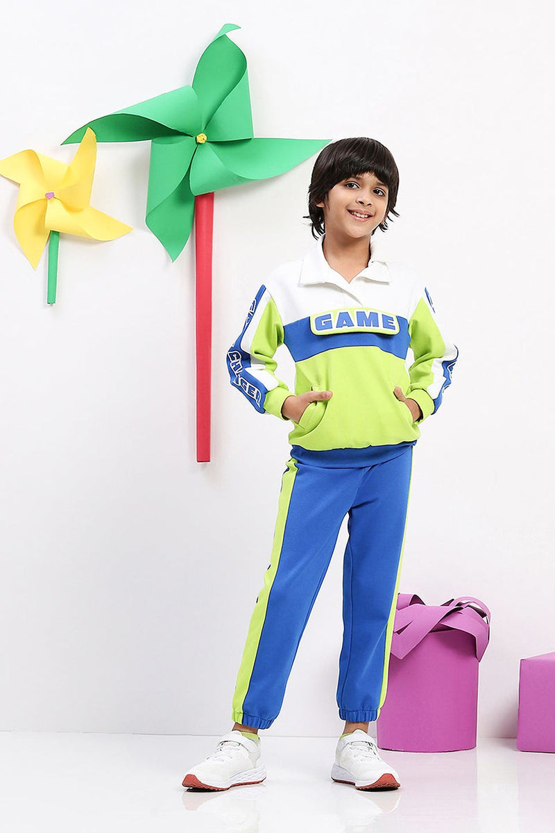 Spunkies Boys' "Game Changer" Colorblock Tracksuit - Bold & Sporty Two-Piece Set