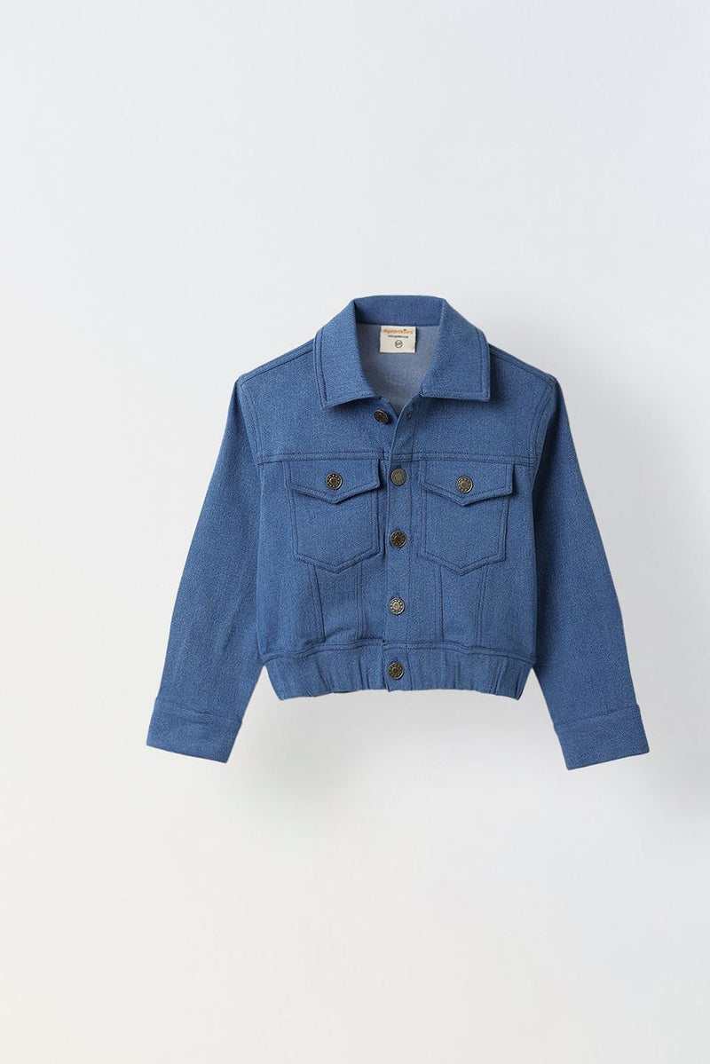 Spunkies Boys Blue Cropped Denim jacket