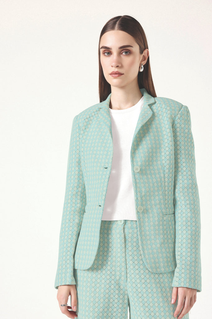 Summer' Loom Crochet Blazer