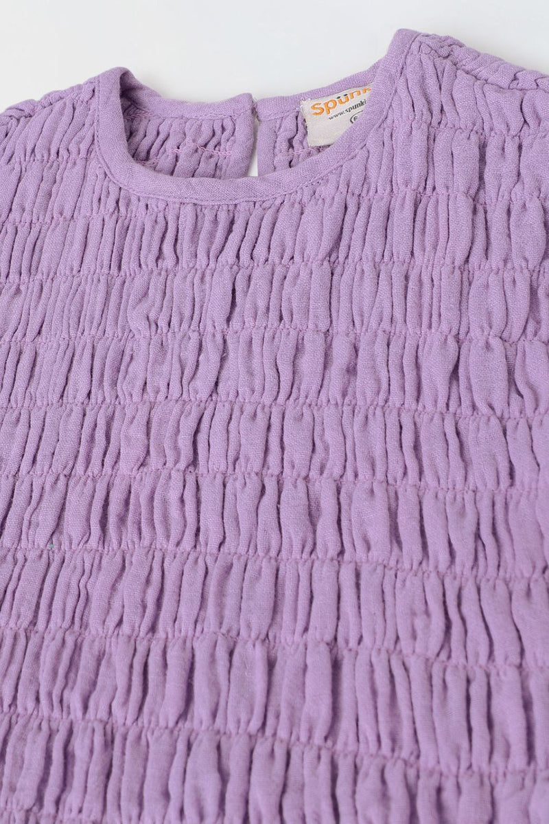 Lavender Gauze Wide Leg Co-ord Set