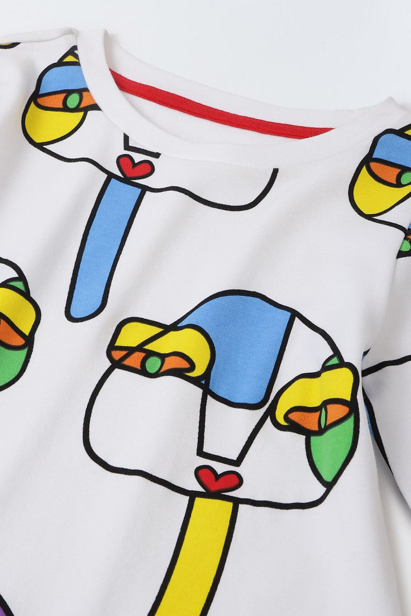 White Printed Play Dress