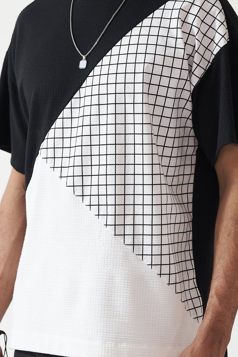 Diagonal Panel T-Shirt