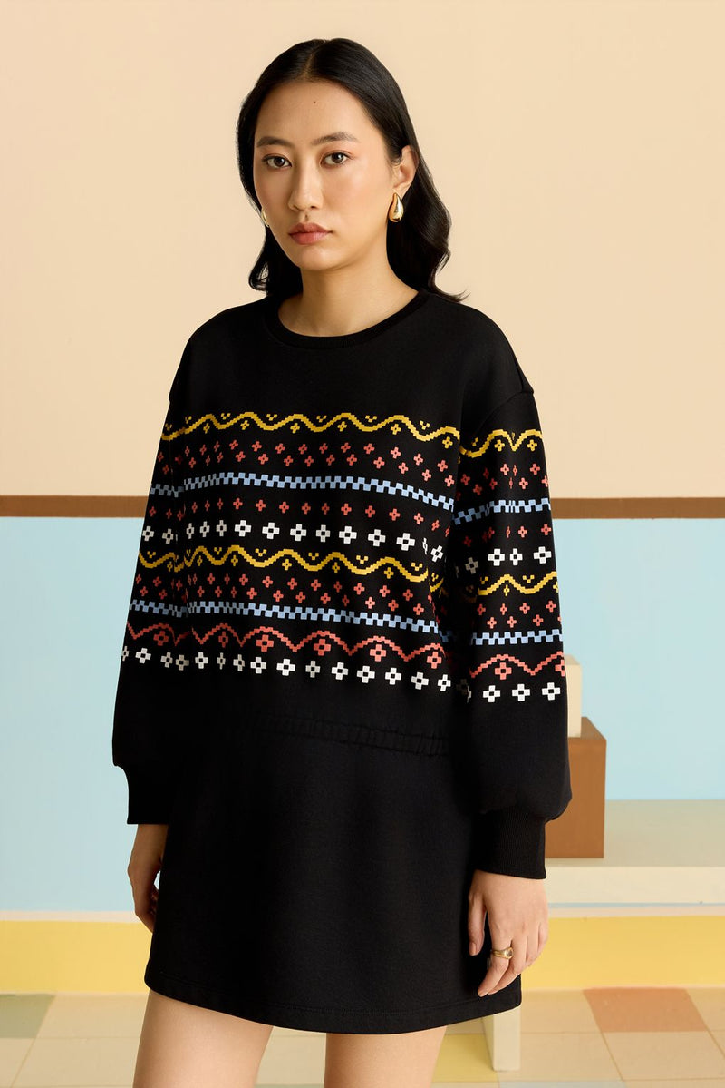 Geo Peplum Tunic