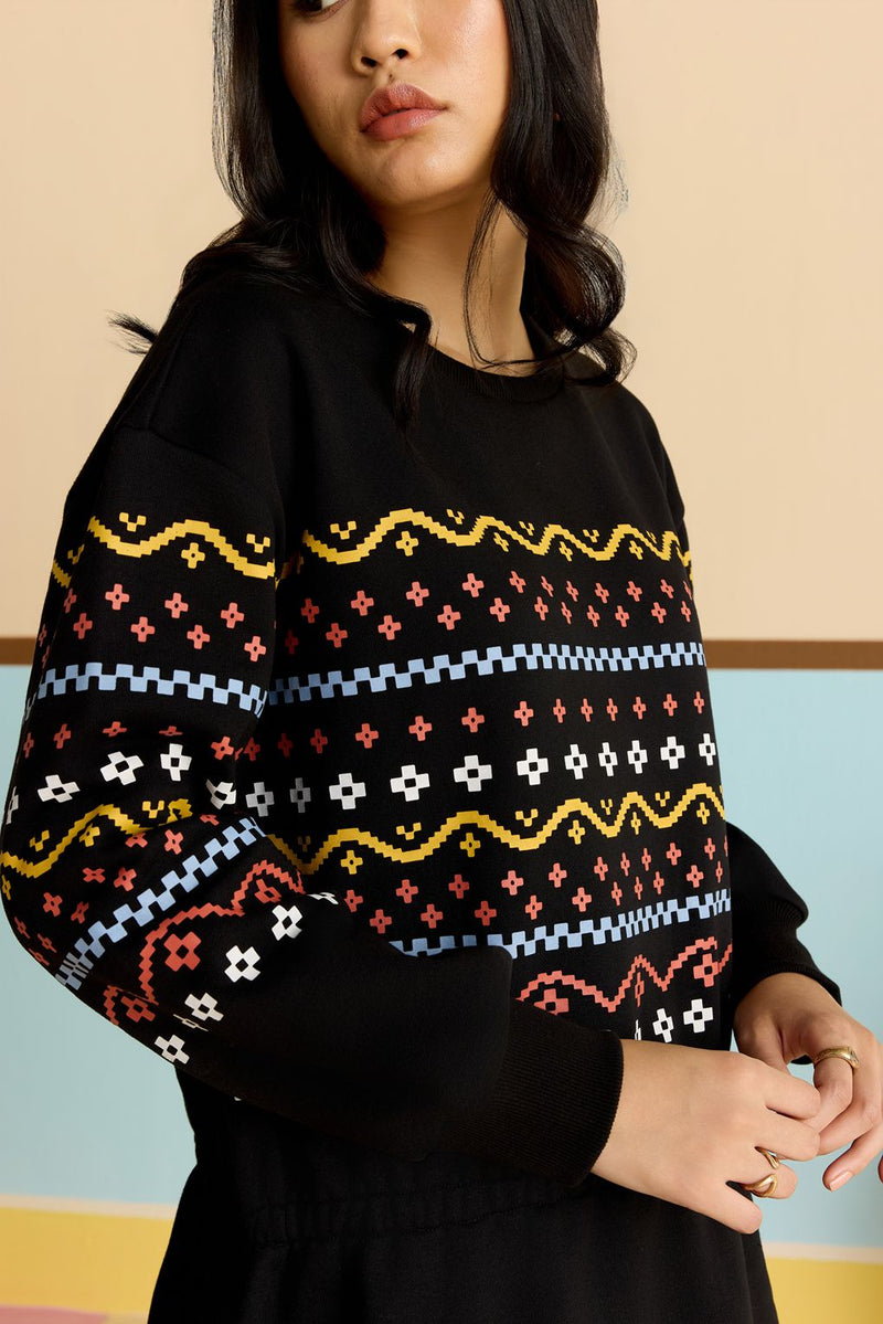 Geo Peplum Tunic