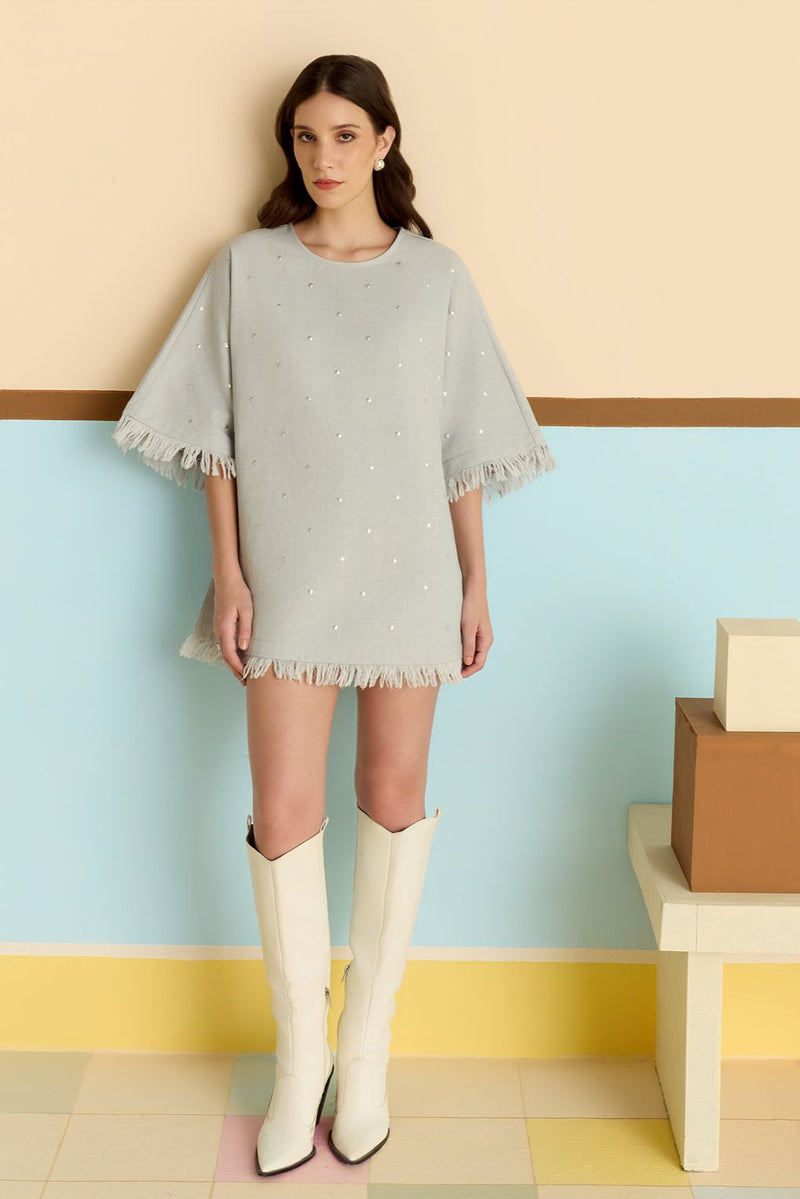 Pewter Fringe Tunic