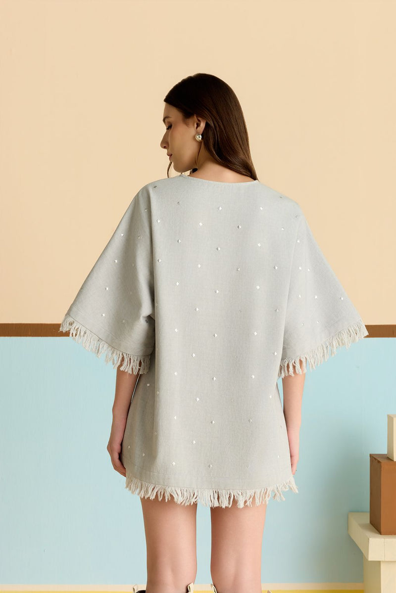 Pewter Fringe Tunic