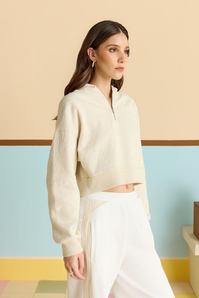Cloud Ease Cropped Zip Hoodie