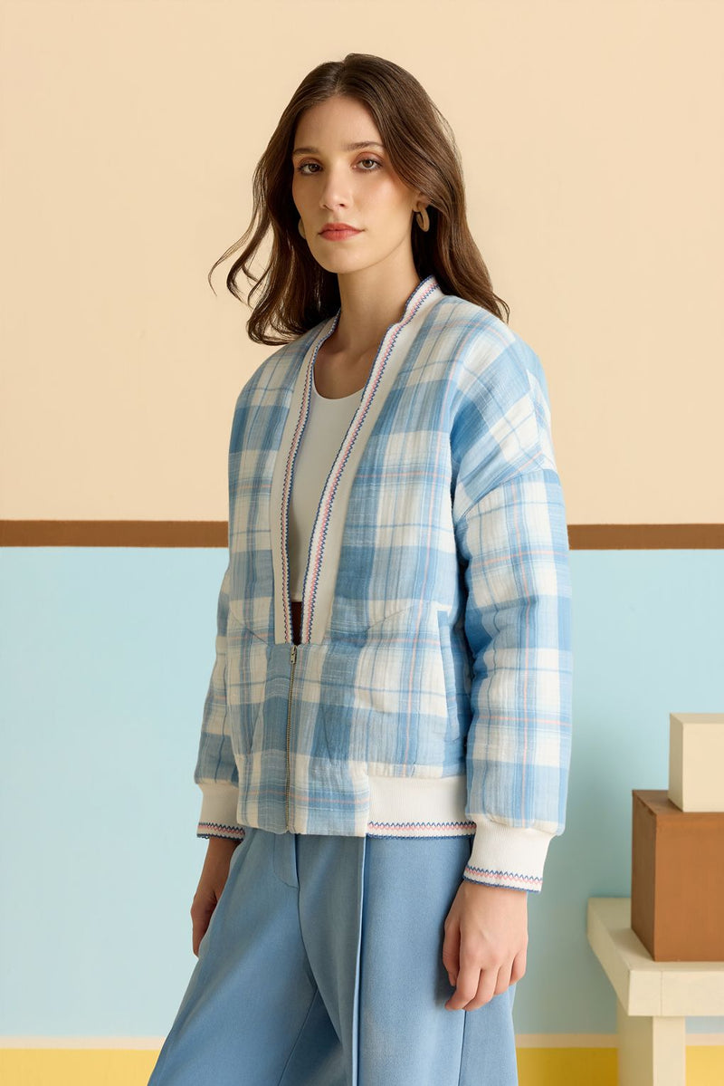 Frosted Quilted Check Co-ord Set