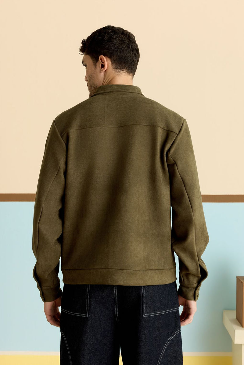 Olive Daybreak Collared Jacket