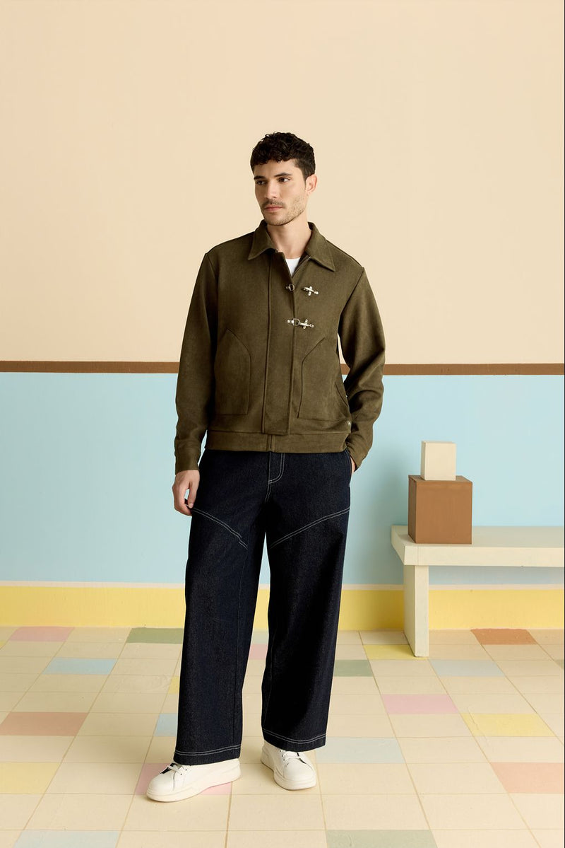 Olive Daybreak Collared Jacket