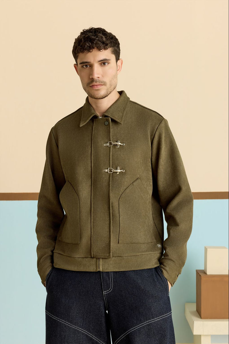 Olive Daybreak Collared Jacket