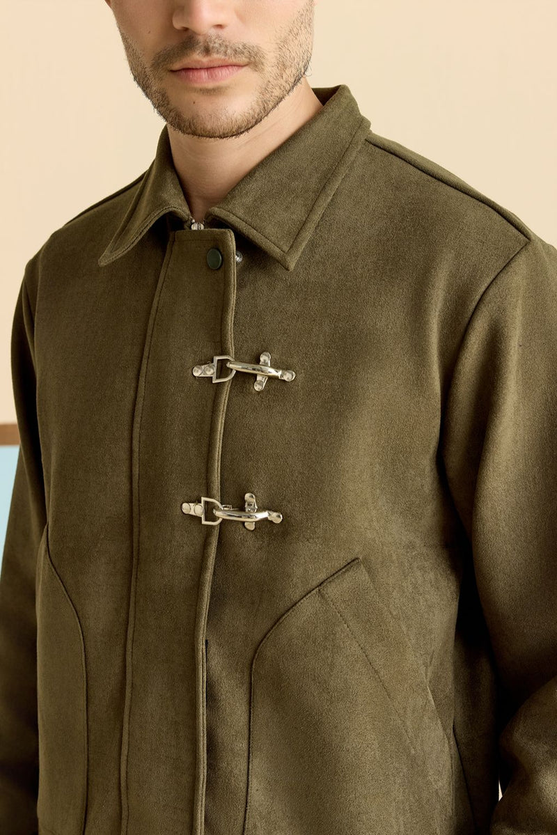 Olive Daybreak Collared Jacket