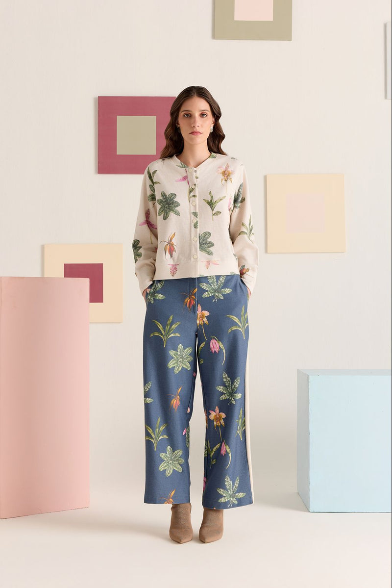Navy Wide-Leg Palazzo Pants