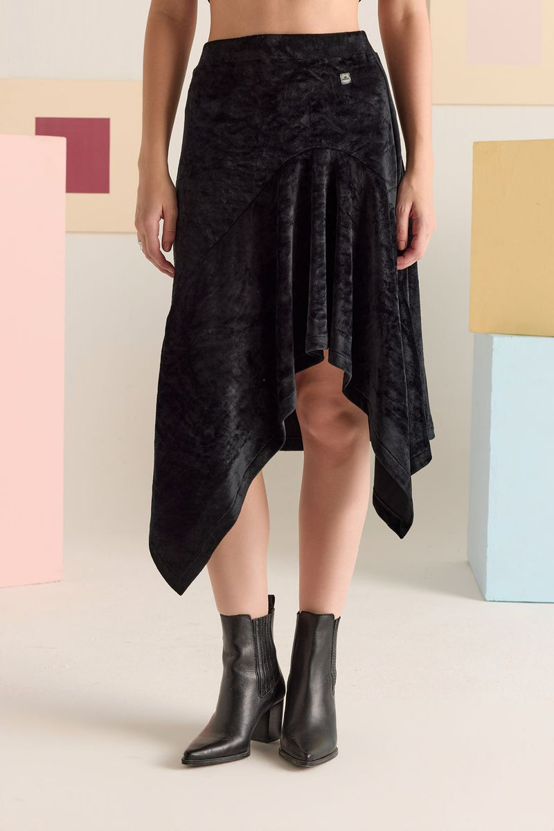 Shadow Cut Flare Skirt